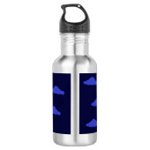 Vollmond lächeln mit Wolken: Edelstahlflasche (Rückseite)