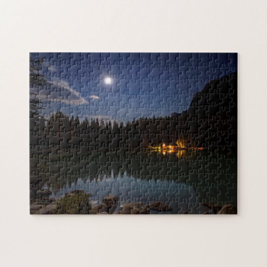 Vollmond | Lake Louise, Kanada Puzzle (Horizontal)