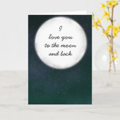 Vollmond-Liebe Karte (Gelbe Blume)