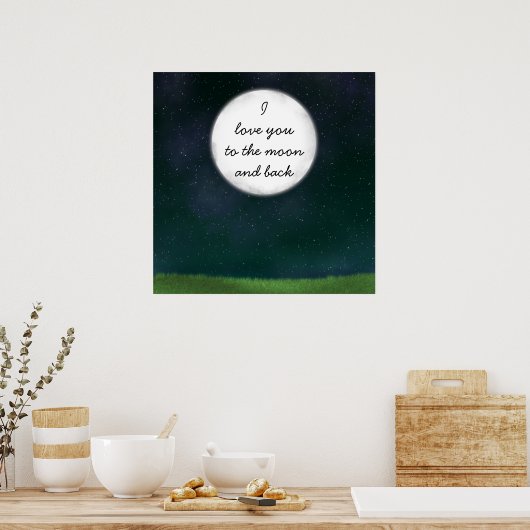 Vollmond-Liebe Poster (Küche)