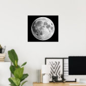 Vollmond Lunar Planet Globe Poster (Heimbüro)