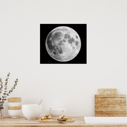 Vollmond Lunar Planet Globe Poster (Küche)