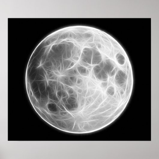 Vollmond Lunar Planet Globe Poster (Vorne)