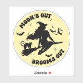 Vollmond lustige Halloween-Brüche mit witziger Sti Aufkleber (Blatt)