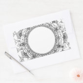 Vollmond Mandala Rectangle Aufkleber (Umschlag)