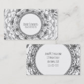 Vollmond-Mandalakarten Visitenkarte (Vorne/Hinten)