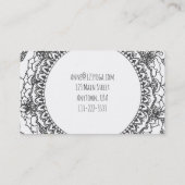 Vollmond-Mandalakarten Visitenkarte (Rückseite)