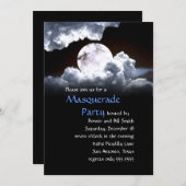 Vollmond-Masquerade-Party Einladung (Vorne/Hinten)