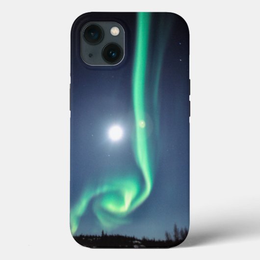 Vollmond mit Aurora | Yellowmesser Kanada Case-Mate iPhone Hülle (Rückseite)
