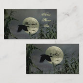 Vollmond mit Crow Visitenkarte (Vorne/Hinten)