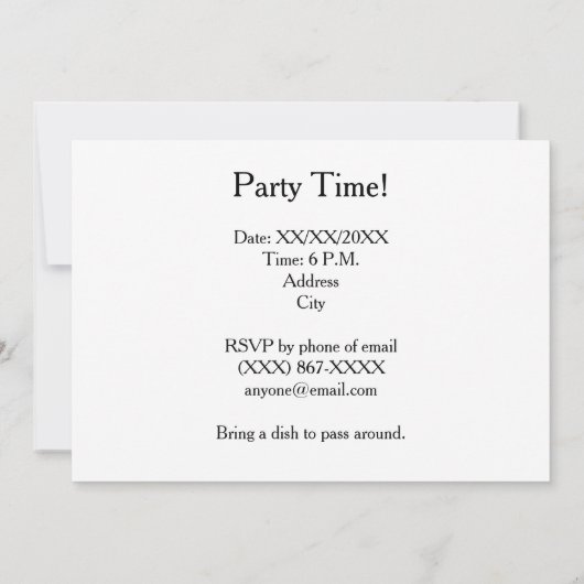 Vollmond mit einer Crow and Bats Einladung (Rückseite)