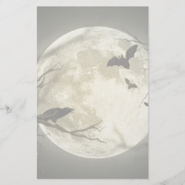 Vollmond mit Fledermäusen und Raven (Vorderseite)