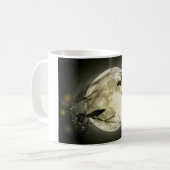 Vollmond mit Fledermäusen und Raven Kaffeetasse (Vorderseite Links)