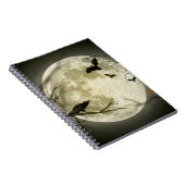 Vollmond mit Fledermäusen und Raven Notizblock (Rechte Seite)