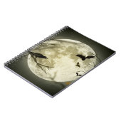 Vollmond mit Fledermäusen und Raven Notizblock (Linke Seite)