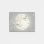 Vollmond mit Fledermäusen und Raven Post-it Klebezettel (Vorderseite)