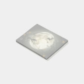 Vollmond mit Fledermäusen und Raven Post-it Klebezettel (angewinkelt)