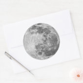 Vollmond mit Kratern Runder Aufkleber (Umschlag)
