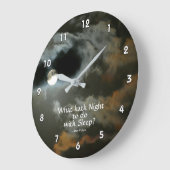 Vollmond mit nächtlicher Anführungsschiene Große Wanduhr (Winkel)