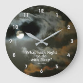 Vollmond mit nächtlicher Anführungsschiene Große Wanduhr (Vorderseite)