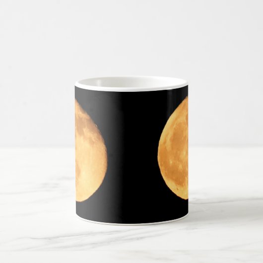 Vollmond mit Orange Glow Tasse (Mittel)