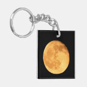 Vollmond mit Orangenglühen Schlüsselanhänger (Vorderseite links)