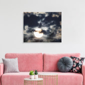 Vollmond mit Wolken Leinwanddruck (Insitu (Wohnzimmer))