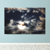 Vollmond mit Wolken Leinwanddruck (Insitu (Holzboden))