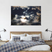 Vollmond mit Wolken Leinwanddruck (Insitu (Schlafzimmer))