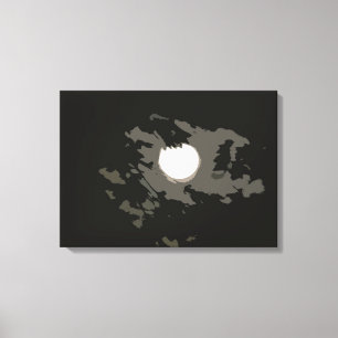 Vollmond Modern Print Leinwanddruck