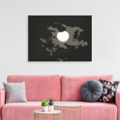 Vollmond Modern Print Leinwanddruck (Insitu (Wohnzimmer))