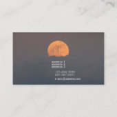 Vollmond-Monogramm-Geschäfts-Visitenkarte Visitenkarte (Rückseite)