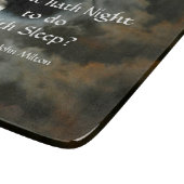 Vollmond-Nacht-Zitat Dunkles Himmelglas Schneidebrett (Ecke)