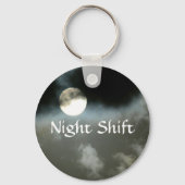 Vollmond nächtliche Preisliste Nachtverschiebung Schlüsselanhänger (Rückseite)