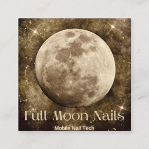 Vollmond Nails Square Business Cards Quadratische Visitenkarte