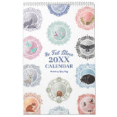 Vollmond-Namen jedes Jahr Illustrierter Kunstkalen Kalender (Titelbild)