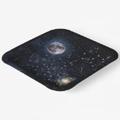 Vollmond Night Sky Stars Abendessen Pappteller (Gewinkelt)