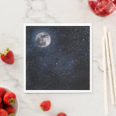 Vollmond Night Sky Stars Neapel im Weltraum Serviette (Beispiel)