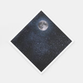 Vollmond Night Sky Stars Neapel im Weltraum Serviette (Ecke)