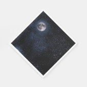 Vollmond Night Sky Stars Weltraum Serviette (Ecke)