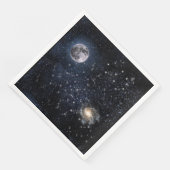 Vollmond Night Sky Stars Weltraum Serviette (Ecke)