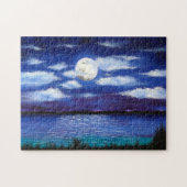 "Vollmond" Night Time Ocean Beach Puzzle (Horizontal)