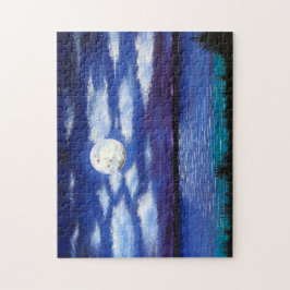 "Vollmond" Night Time Ocean Beach Puzzle