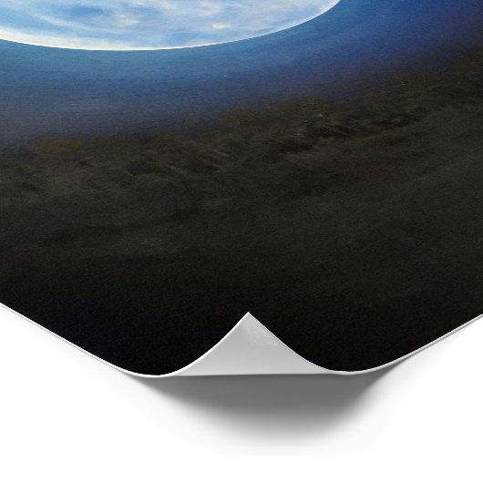 Vollmond Ölgemäldeplakat Poster (Ecke)