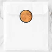 Vollmond Orange Harvest oder Halloween Runder Aufkleber (Tasche)
