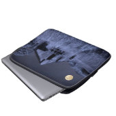 Vollmond-Overhead | Altgewitterter Stall Laptopschutzhülle (Vorne Knopf)