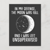 Vollmond Pagan Hexe Wiccan Zitat Postkarte (Vorderseite)