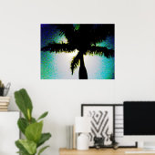 Vollmond & Palm Tree Poster (Heimbüro)