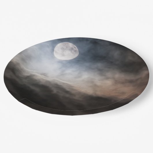 Vollmond Pappteller (Schrägansicht)