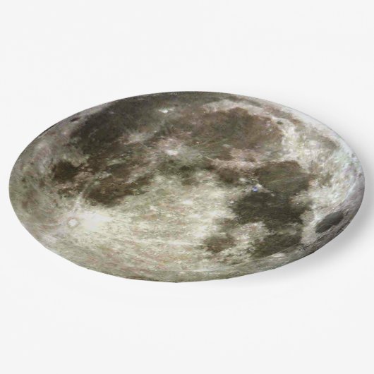 Vollmond Pappteller (Schrägansicht)